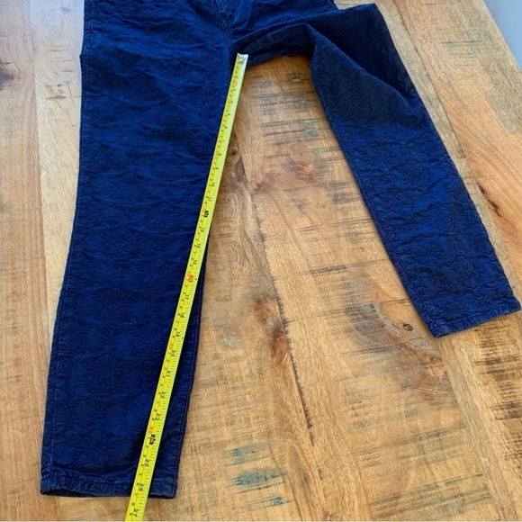 Free People Woman’s Blue Textured Stretch Printed Skinny Jeans Pants Size 30 - Picture 11 of 16